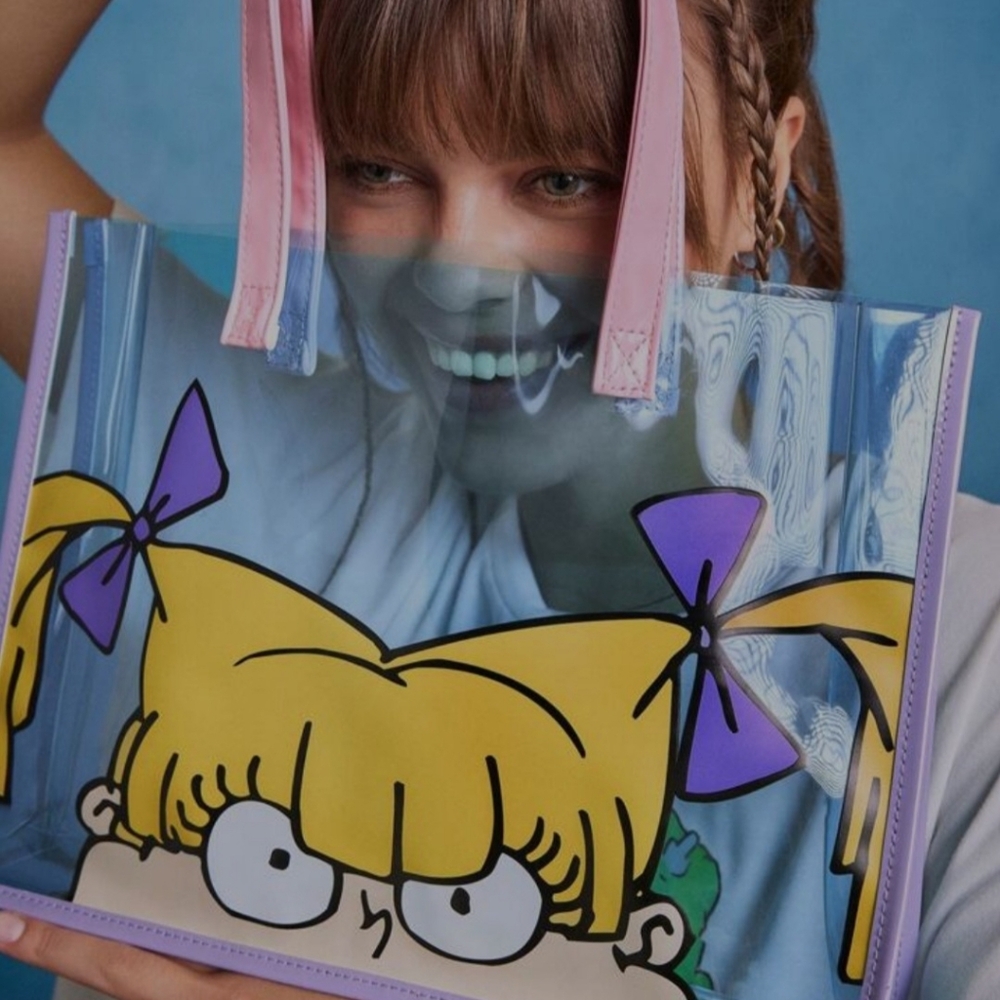 RUGRATS Transparent Tote Bag - Blue and Pink - Picture 3 of 7